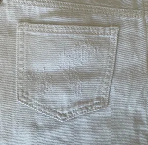 Signature 8 Distressed White Denim Skirt thumbnail 4