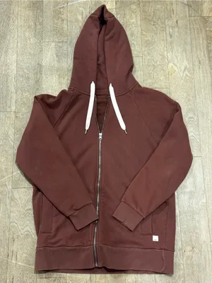 Vuori Restore Full Zip Jacket Hoodie Brown Size Small thumbnail 1