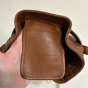 Vintage Coach 4156 Toffee Brown Leather Soho Belted Bucket Buckle Pouch Bag thumbnail 14