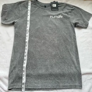 New unisex Playboy gray Tshirt size medium thumbnail 2