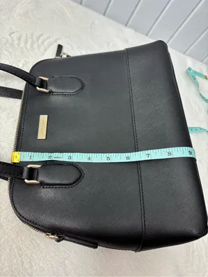 kate spade Cow Leathet‎ Black Dome Classic Satchel /Crossbody with gold hardware thumbnail 9