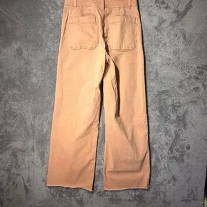 OAT New York High-Rise Wide-Leg Patch Pocket Jeans Raw Hem 8/29 Stretchy #1600 thumbnail 8