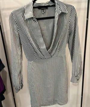Black & White Striped Dress thumbnail 2