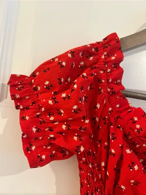 Princess Polly Gracie Babydoll Red Dress Size 4 thumbnail 3
