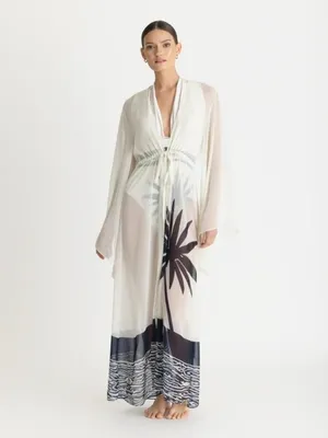 Diarrablu Sirene Kimono Baya Navy Womens Size Large thumbnail 2