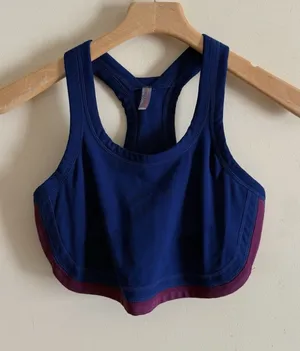 Free People Movement‎ Women’s Navy Racerback Cross Design Sports Bra Size S thumbnail 1