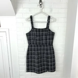 Francesca’s Black Tweed Knit Mini Dress Size S thumbnail 2