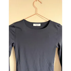 BABATON Contour Black Long‎ Sleeve Snap Closure Bodysuit Ribbed Knit Size XS thumbnail 4