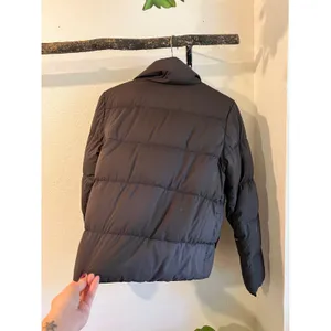 Patagonia Matte Black Silent Down Jacket Women's Size Small Snap Button Classic thumbnail 12