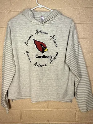 Team Apparel Light Gray Womens NFL Sleevewear Hoodie thumbnail 1