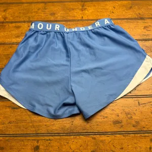 Under Armor size XS blue women's‎ gym workout running shorts thumbnail 5