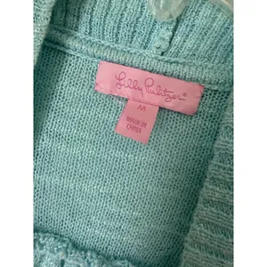 Lilly Pulitzer Open Front Cardigan Womens M‎ Turquoise Blue Aqua Knit thumbnail 4