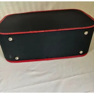 Vintage Grasshopper Black & Red Carry-On Suitcase Semi-Hard Shell Luggage 1970s thumbnail 4
