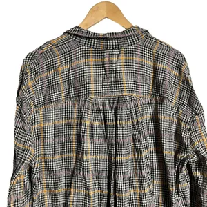 Free People Break My Stride Oversized Plaid Long Sleeve Button Up Shirt Size S thumbnail 11