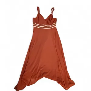 Rust‎ Orange indie Handkerchief Hem Midi Dress thumbnail 2
