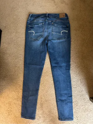 American Eagle Outfitters Women's Blue Slim Fit Jeans thumbnail 2