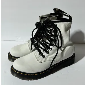 Dr. Martens 1460 Laced White Leather Ankle Boots Women's US 6 thumbnail 1