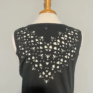 Billabong Dark Gray eyelet back mini dress tunic thumbnail 5