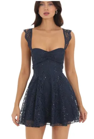 Lucy in the Sky Mini Dress blue floral dress thumbnail 1