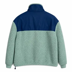 UGG Sherpa Fleece Pullover Women's M Teal Blue Logo Quarter Snap Cozy Sweater thumbnail 3