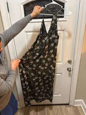 Smell The Roses Black Floral Slip Maxi Dress with Racerback thumbnail 4
