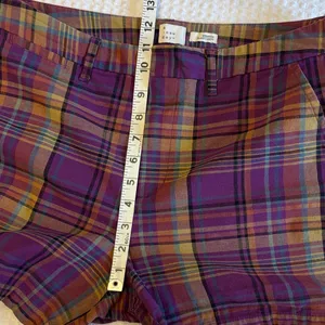 a new day Size 10 Purple Tan Plaid Women's Shorts thumbnail 12
