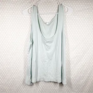 Lake Light Blue‎ Scoop Neck Pointelle Pima Cotton Tank Top thumbnail 2