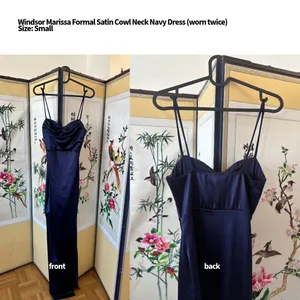 Marissa Formal Satin Cowl Neck Gown Windsor thumbnail 2