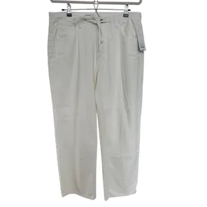 Parke x Target Women's White Cream Mid-Rise Drawstring Baggy Jeans Size 12 NWT thumbnail 3