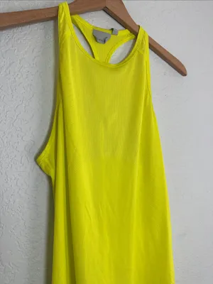Athleta Surge Mesh Racerback Tank Neon Chartreuse 347776 Athletic Workout Gym thumbnail 3