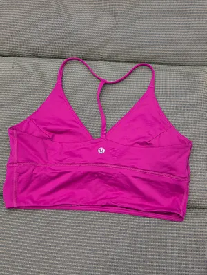 Lululemon Twist Bra Long Line Raspberry M/L thumbnail 5