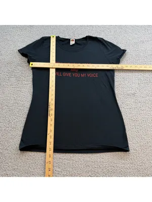 Fruit of the Loom The Voiceless Project Women’s Black T-Shirt Medium Advocacy Social Awareness thumbnail 3