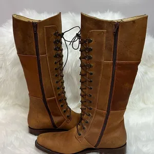 Je-Ver Lace-up Western‎ boots size 8 Fisherman Core Bin 21 thumbnail 7