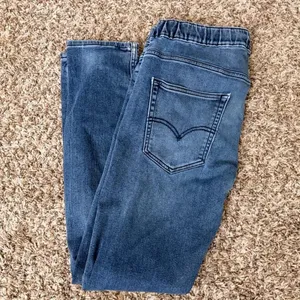 Levis Navy Blue Skinny Jeans - Elastic Waistband thumbnail 3