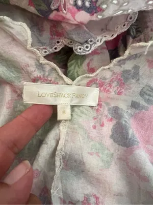 LoveShackFancy Mavis Floral Mini Dress - Pink & Lavender thumbnail 6