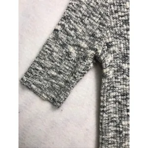 MOD REF Black White Marled Knit Short Sleeve V-Neck Cardigan‎ Sweater Small thumbnail 4