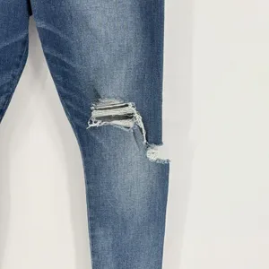American Eagle Super Hi-Rise‎ Jegging Womens 10 Short Blue Distressed Jeans thumbnail 9