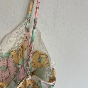 Victoria Secret Vintage Gold Label Floral Satin Mini Slip Dress Size Small thumbnail 7