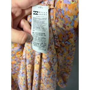 Billabong Women's Swept Away Midi Dress Boho Floral Smocked Babydoll Milkmaid thumbnail 7