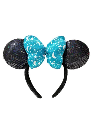 Disney Parks Walt Disney World Minnie Mouse Sorceror Moon Star Sequin Bow Ears thumbnail 1