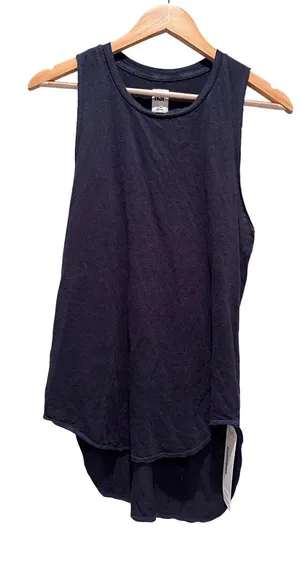 NSF Navy Blue‎ Sleeveless Linen Tank Top Slouchy Lightweight Casual Small thumbnail 1