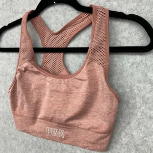 PINK Victoria's Secret Seamless Lightly Lined Sports Bra Size Medium Mesh thumbnail 2
