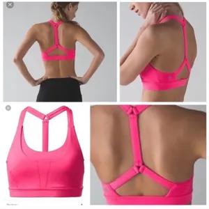 Lululemon Pack It In Bra Neon Pink Size 8 thumbnail 4