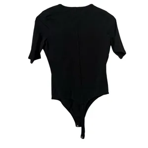 EVERLANE The Short Sleeve Crew 3/4 Black Bodysuit Top thumbnail 5