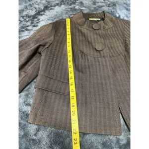 Gianni Bini Herringbone Wool Blend Cropped Jacket - Size M thumbnail 7