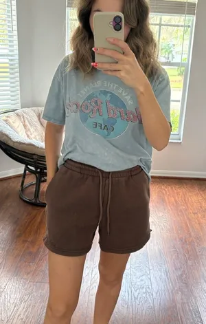 White fox sweatshorts thumbnail 1