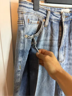 Special A High Waisted Front Panel Seam Baggy Jeans thumbnail 6
