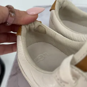 UGG Dinale Sneaker Lace Up‎ White Mesa Sand Cow Print Leather Casual Sz 8.5 US thumbnail 7