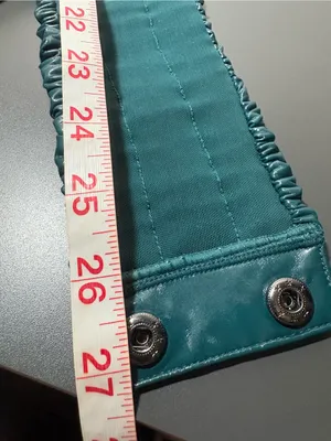 SAVAGE X FENTY Dark Green Faux Leather Bandeau Top thumbnail 6