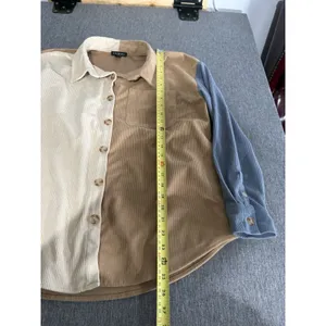 Tribal Colorblock Corduroy Button Down Shirt Sz S Country Shacket Fall thumbnail 4